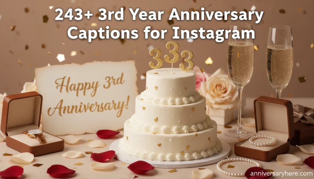3rd Year Anniversary Captions for Instagram
