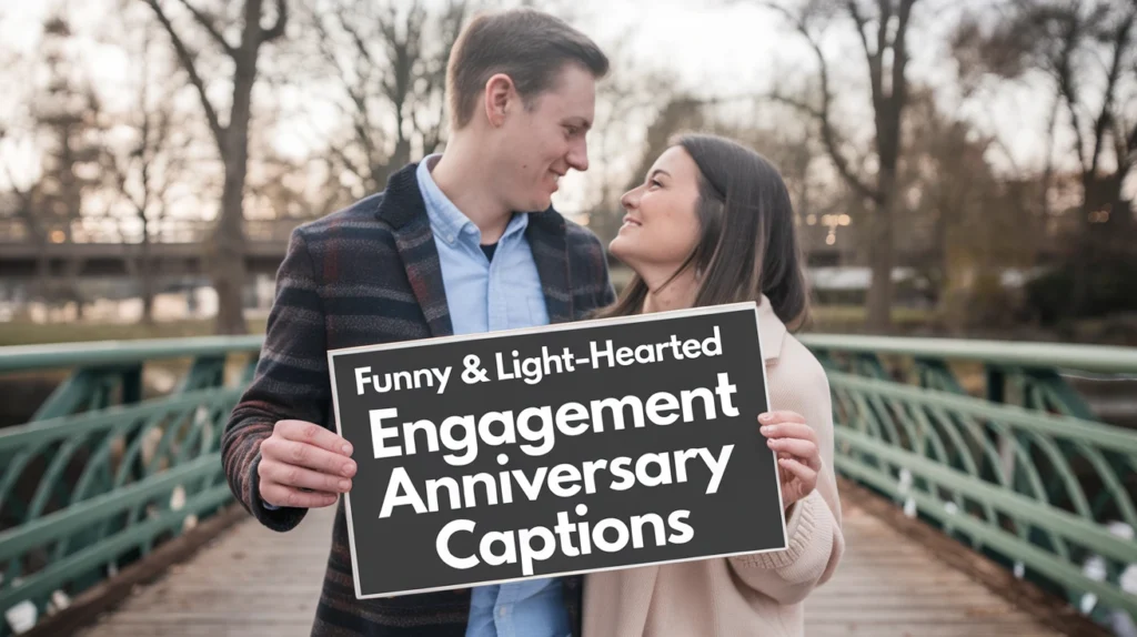 Funny & Light-hearted Engagement Anniversary Captions