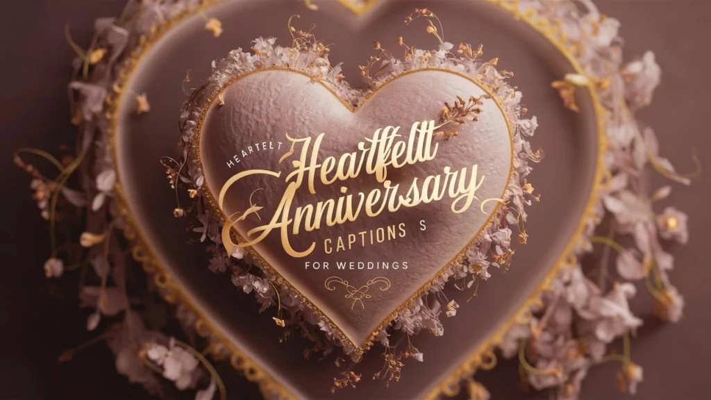 Heartfelt First Anniversary Captions for Weddings