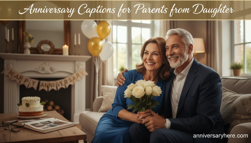 Anniversary Captions for Parents from Daughter