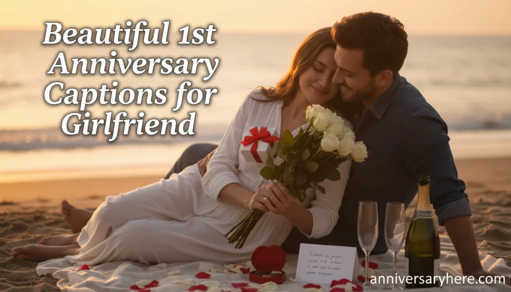 Beautiful 1st Anniversary Captions for Girlfriend