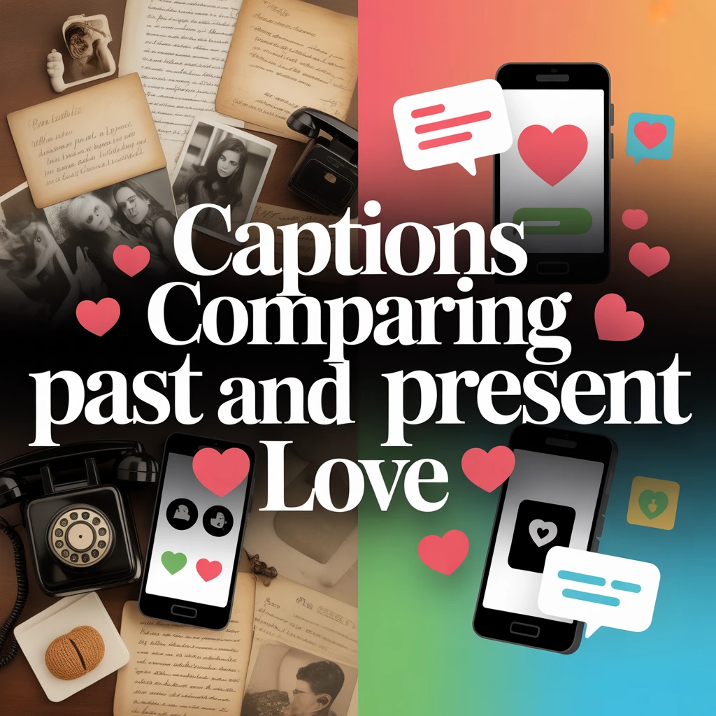 Captions Comparing Past and Present Love