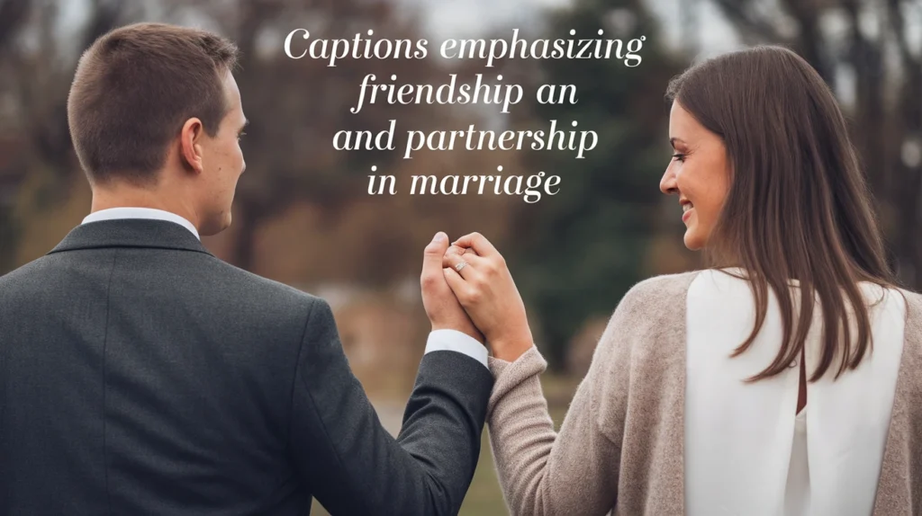 Captions Emphasizing Friendship and Partnership in Marriage