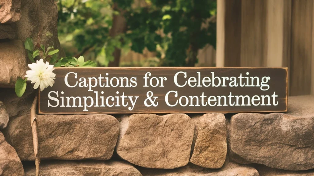  Captions for Celebrating Simplicity & Contentment