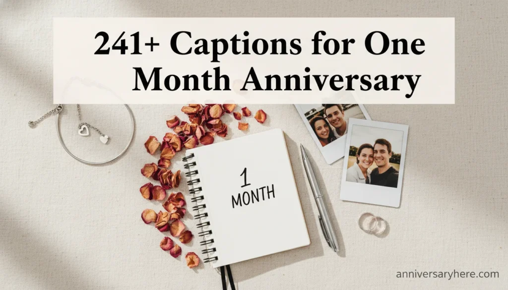 Captions for One Month Anniversary