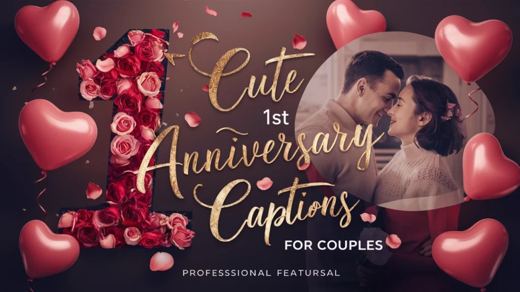 Cute 1st Anniversary Captions for Couples