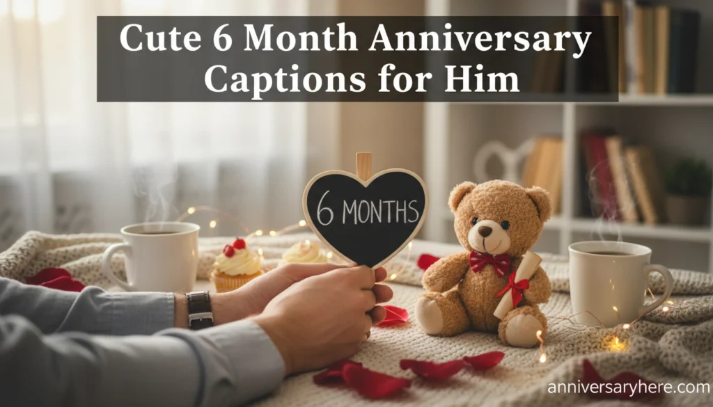 Cute 6 Month Anniversary Captions for Him
