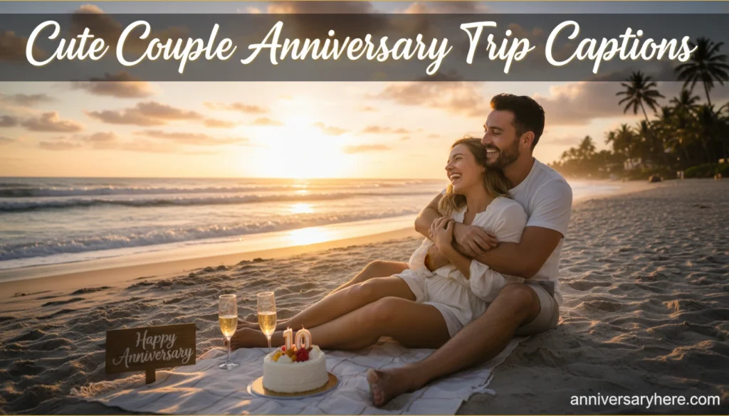 Cute Couple Anniversary Trip Captions
