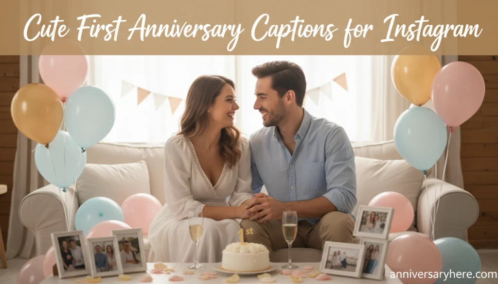 Cute First Anniversary Captions for Instagram