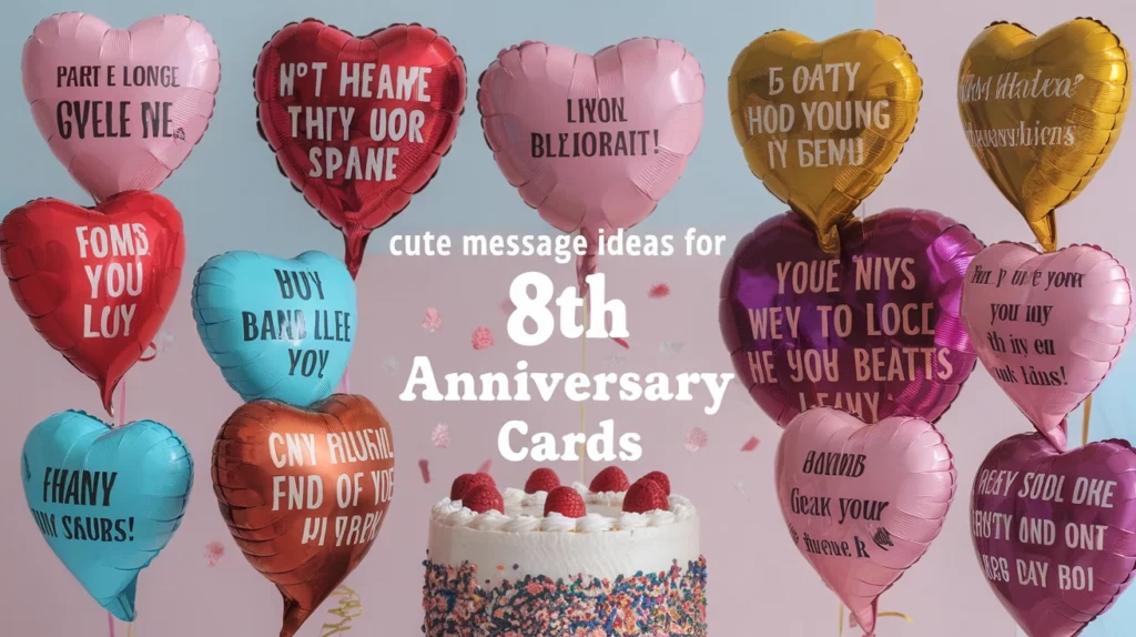 Cute Message Ideas for 8th Anniversary Cards