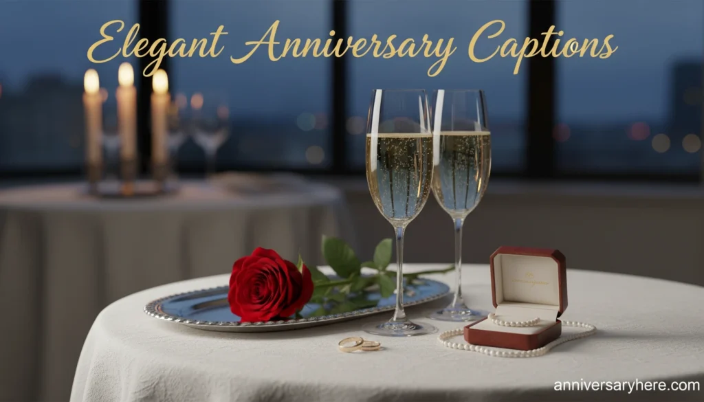 Elegant Anniversary Captions