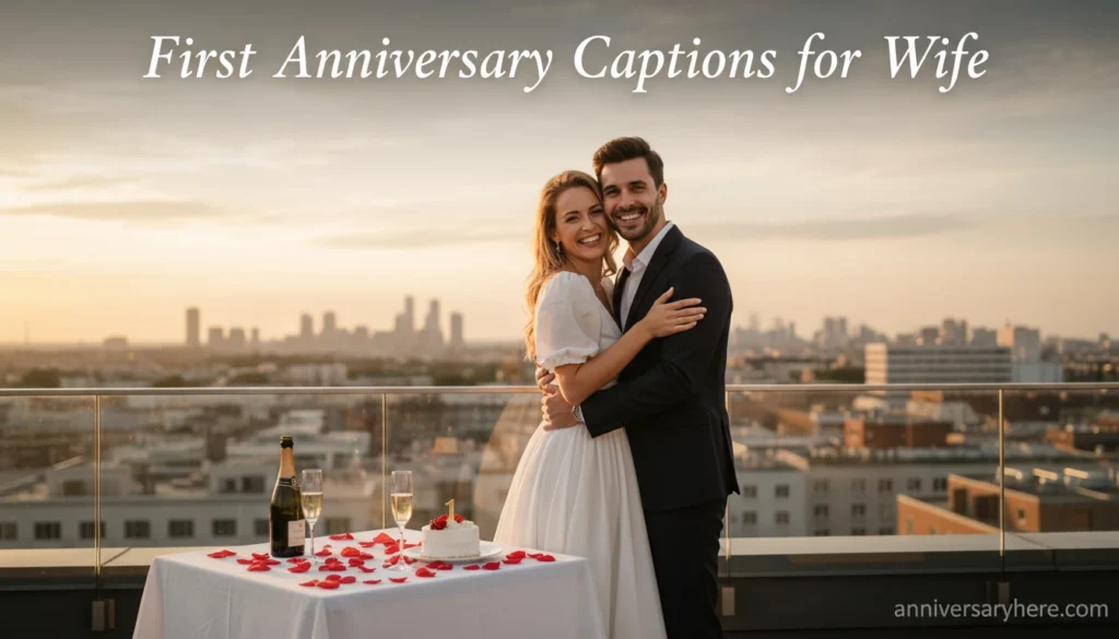First Anniversary Captions for Wife