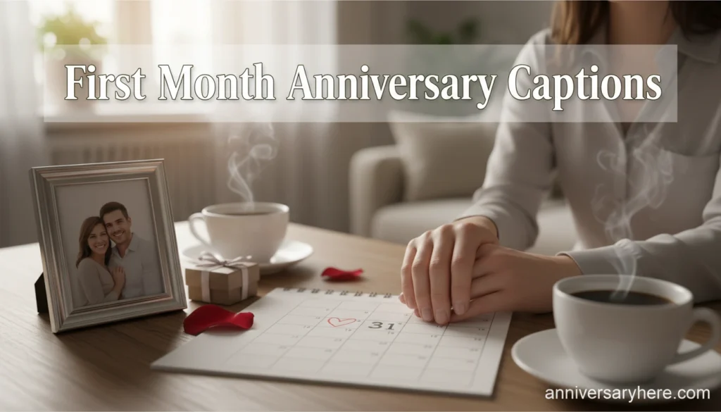First Month Anniversary Captions