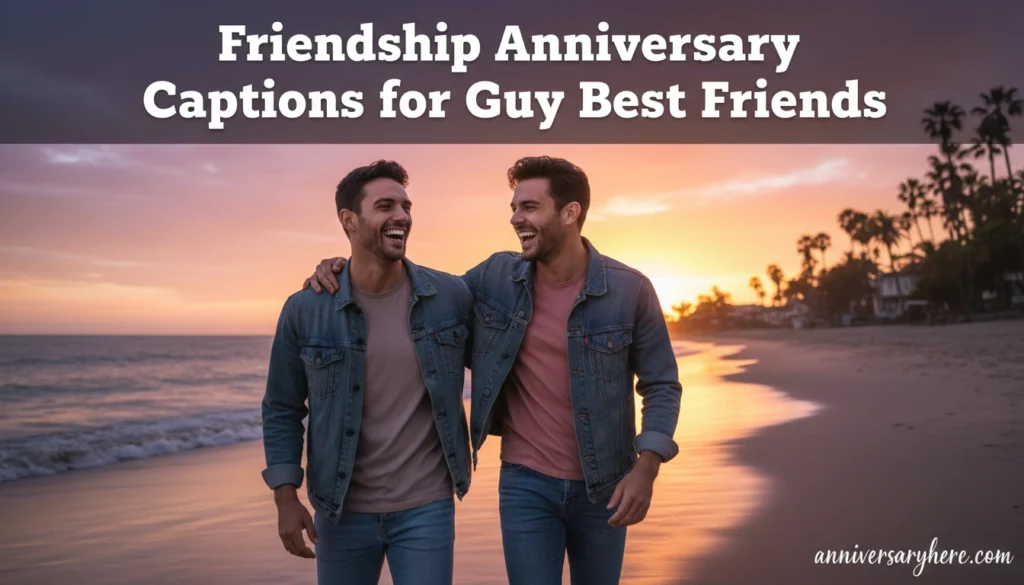 Friendship Anniversary Captions for Guy Best Friends