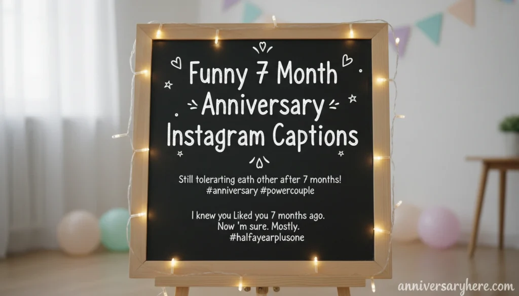 Funny 7 Month Anniversary Instagram Captions