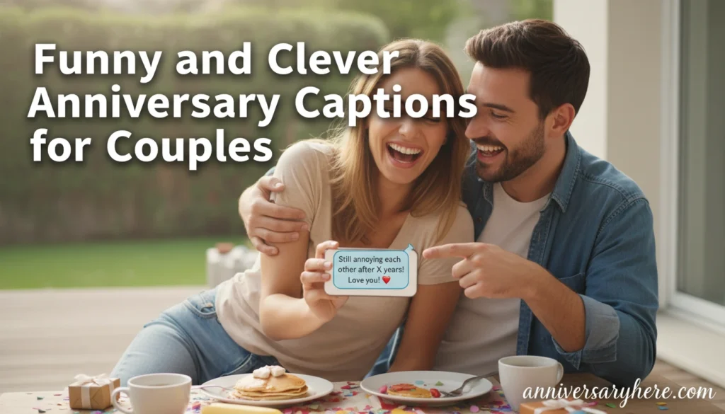 Funny and Clever Anniversary Captions for Couples