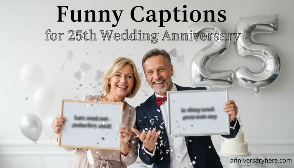 Funny Captions for 25th Wedding Anniversary