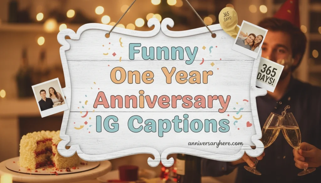 Funny One Year Anniversary IG Captions