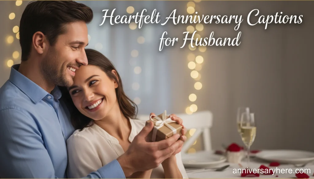 Heartfelt Anniversary Captions for Husband