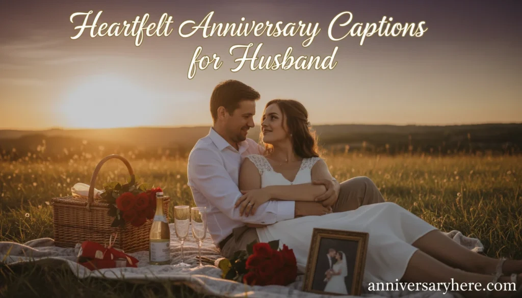 Heartfelt Anniversary Captions for Husband