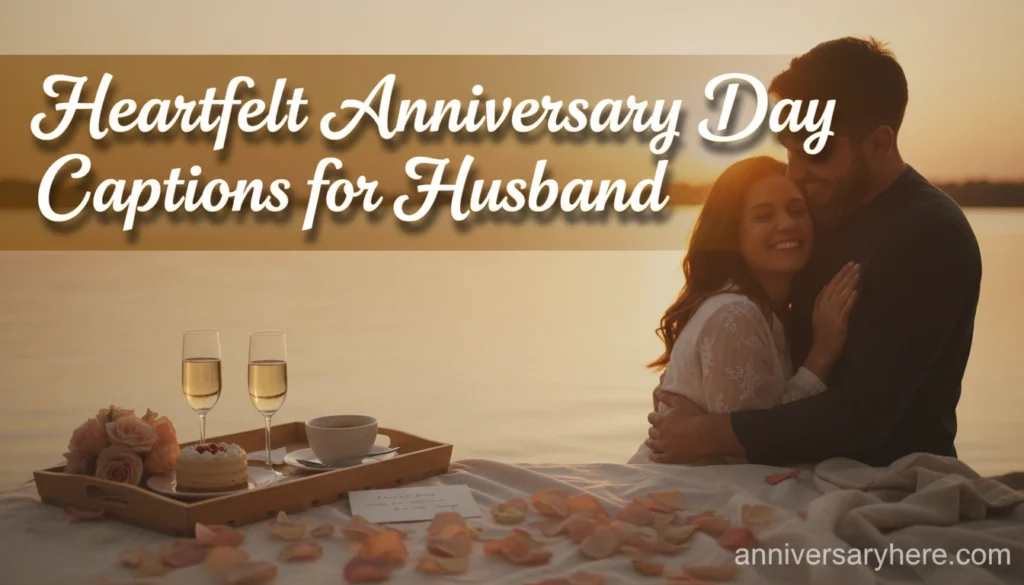 Heartfelt Anniversary Day Captions for Husband