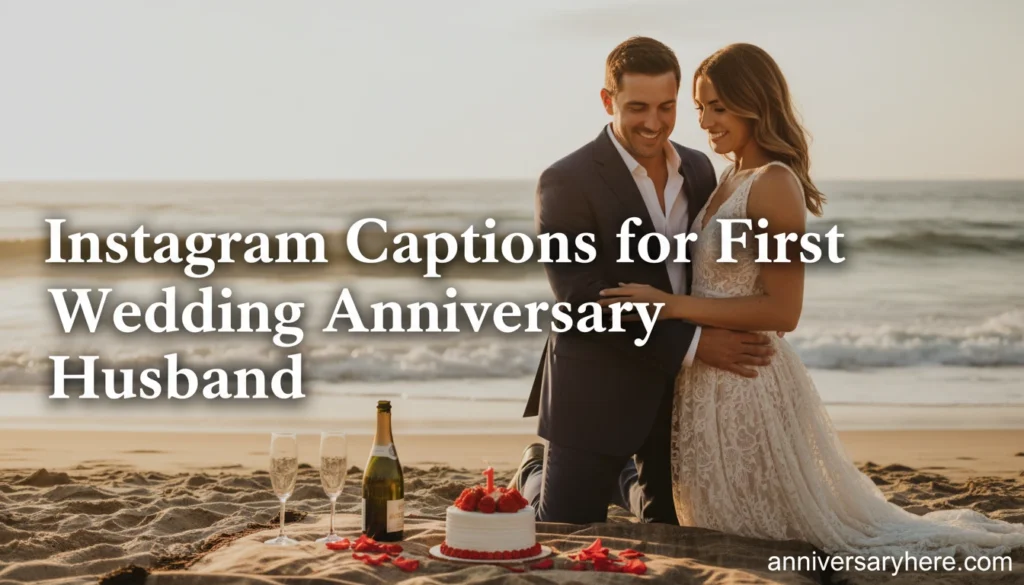 Instagram Captions for First Wedding Anniversary Husband