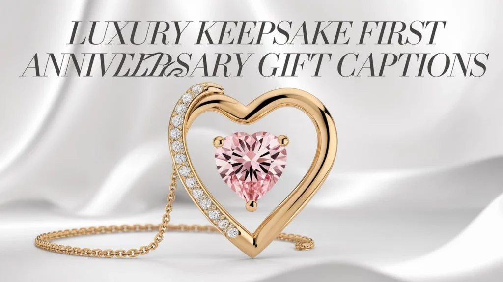 Luxury Keepsake First Anniversary Gift Captions