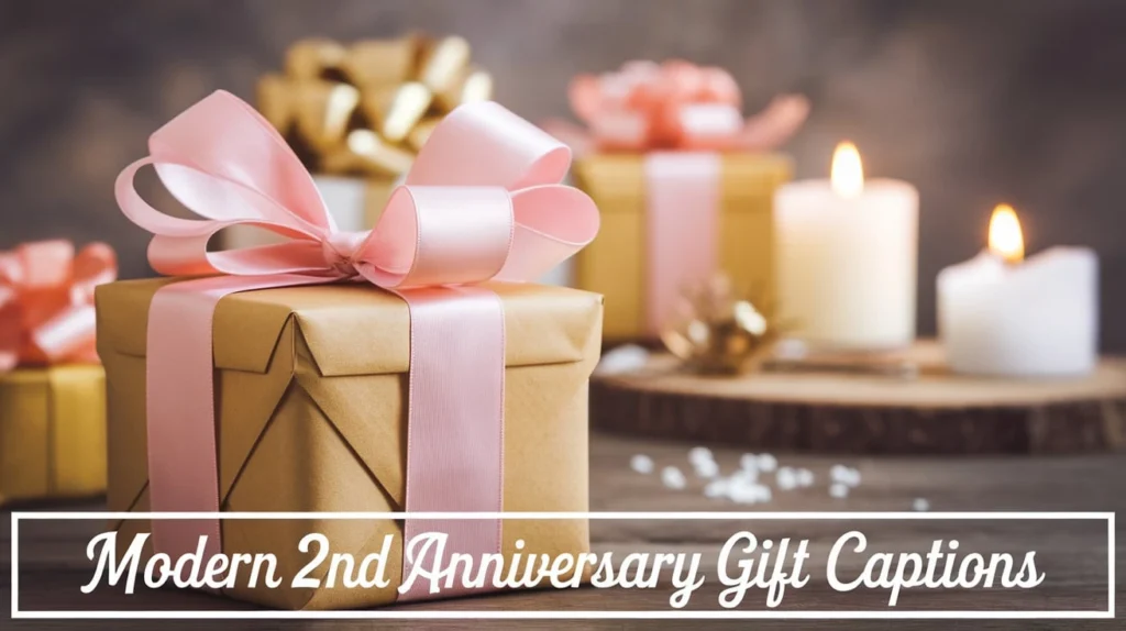 Modern 2nd Anniversary Gift Captions
