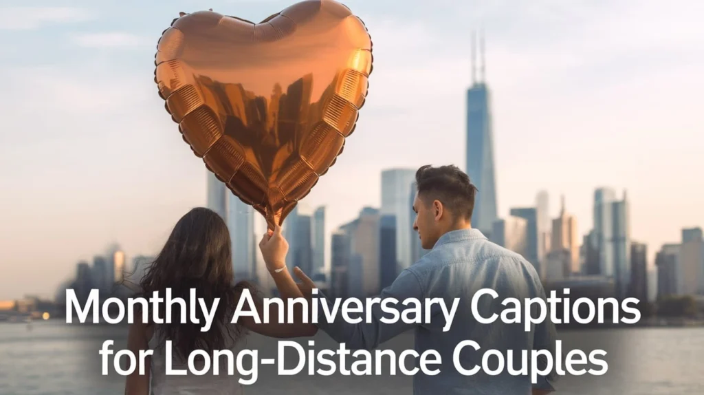 Monthly Anniversary Captions for Long-Distance Couples