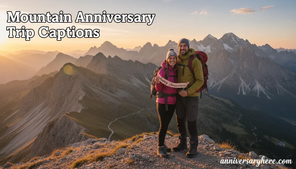 Mountain Anniversary Trip CaptionsMountain Anniversary Trip Captions