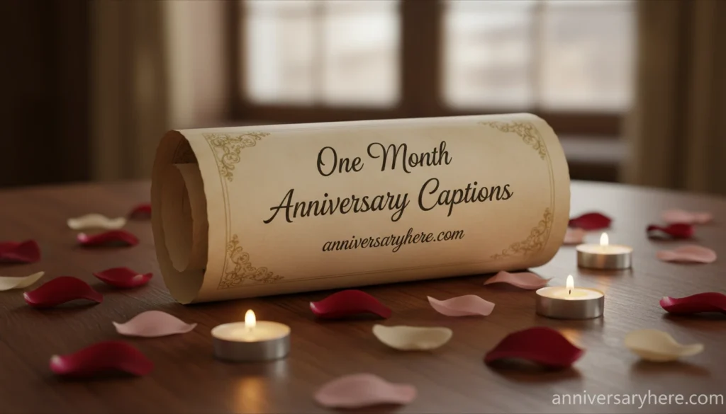 One Month Anniversary Captions