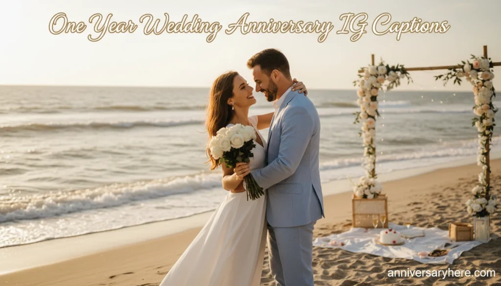 One Year Wedding Anniversary IG Captions