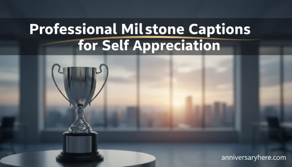 Professional Milestone Captions for Self Appreciation
