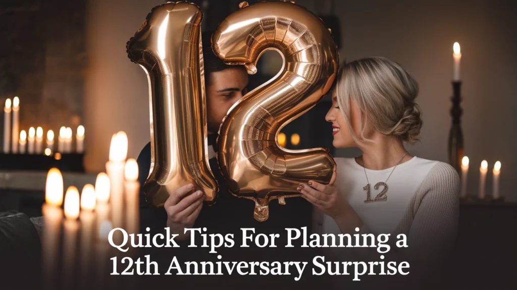 Quick Tips for Planning a 12th Anniversary Surprise