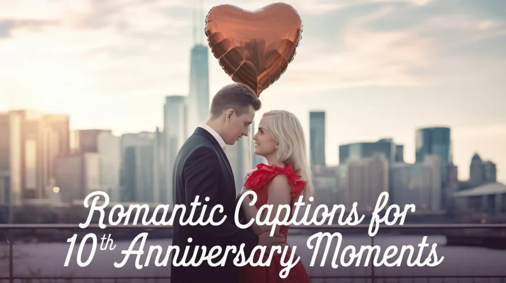 Romantic Captions for 10th Anniversary Moments