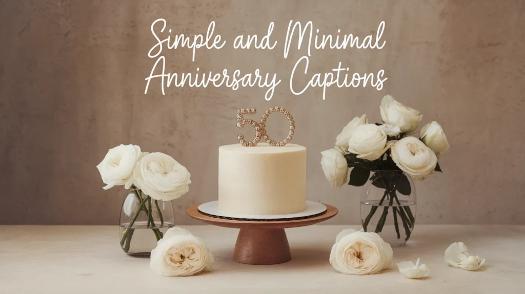 Simple and Minimal Anniversary Captions