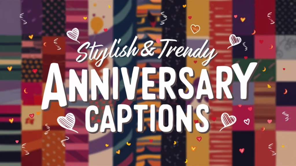 Stylish & Trendy Anniversary Captions