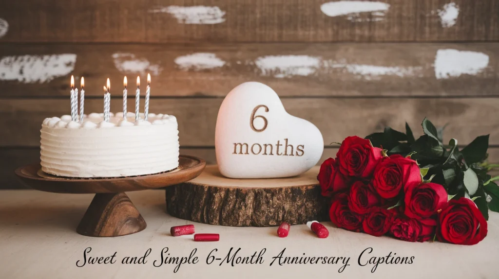 Sweet and Simple 6‑Month Anniversary Captions