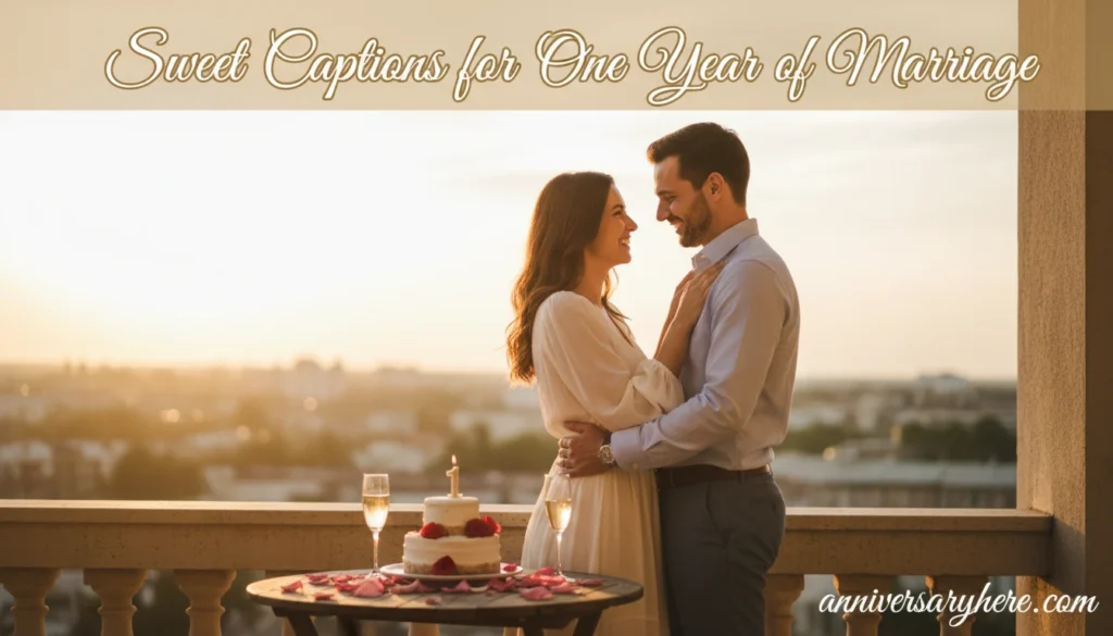 Sweet Captions for One Year of Marriage