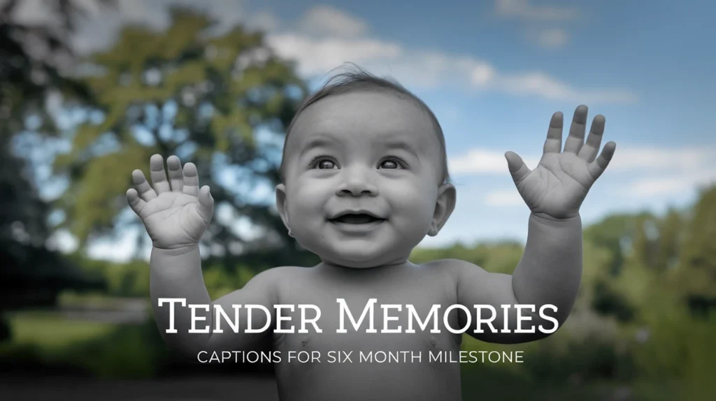 Tender memories captions for six month milestone