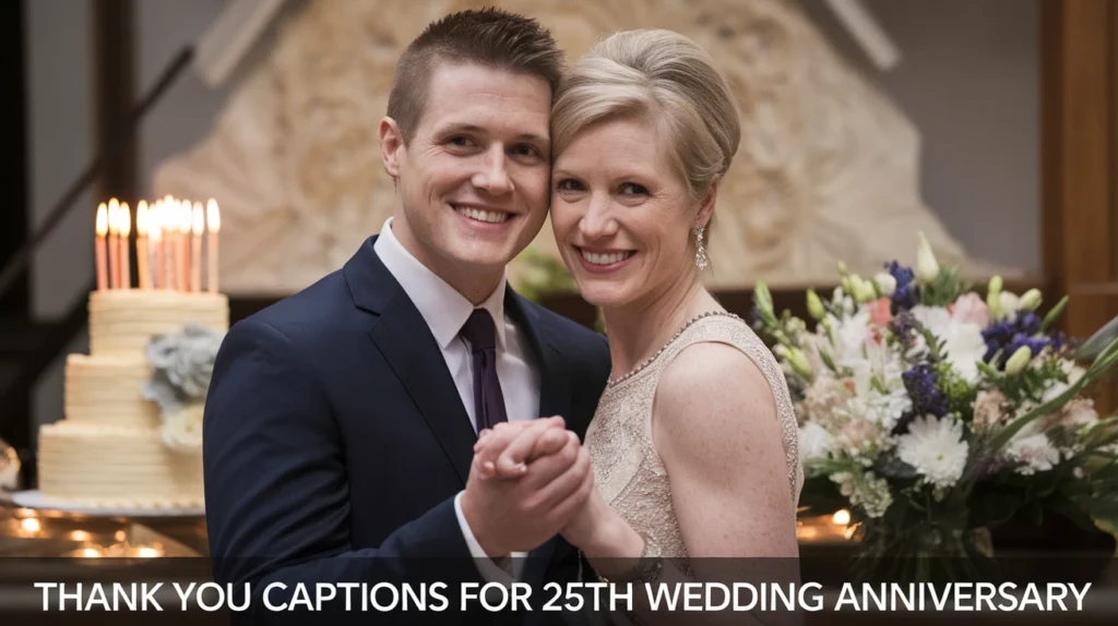 Thank You Captions for 25th Wedding Anniversary