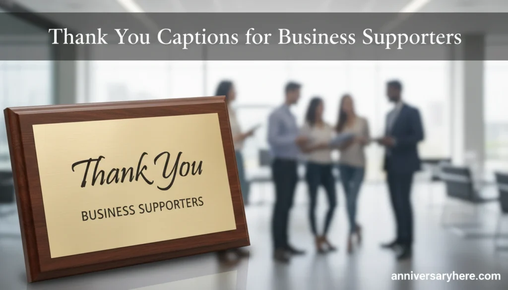 Thank You Captions for Business Supporters