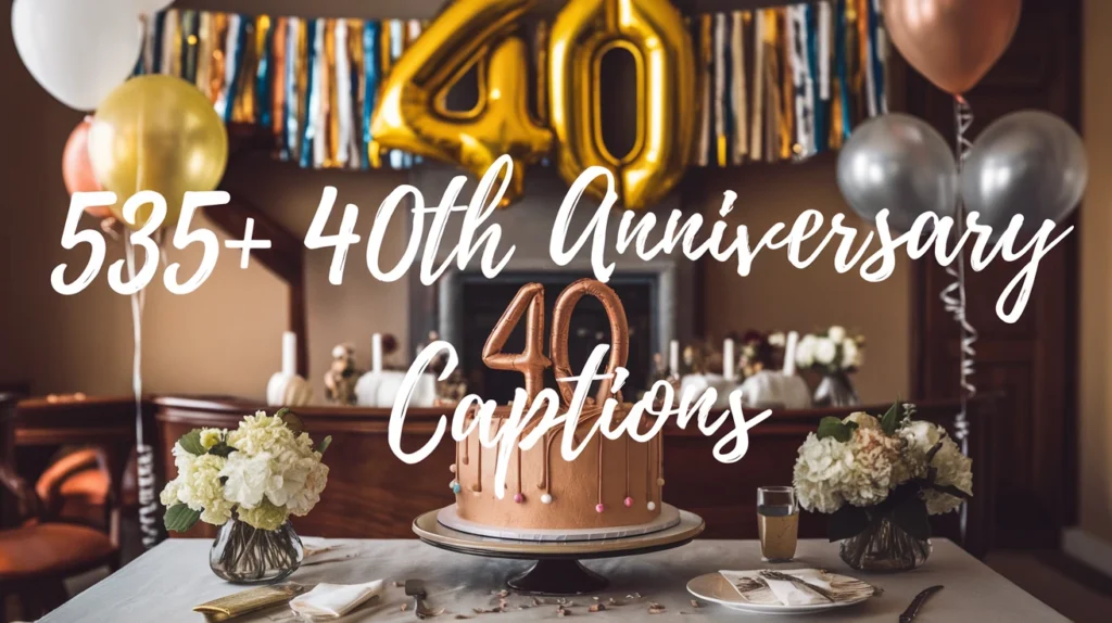 535+ 40th Anniversary Captions