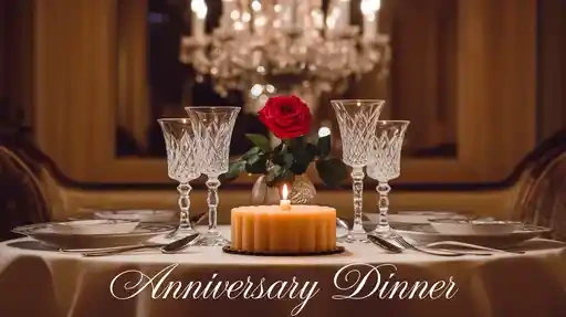 Anniversary Dinner & Date Captions