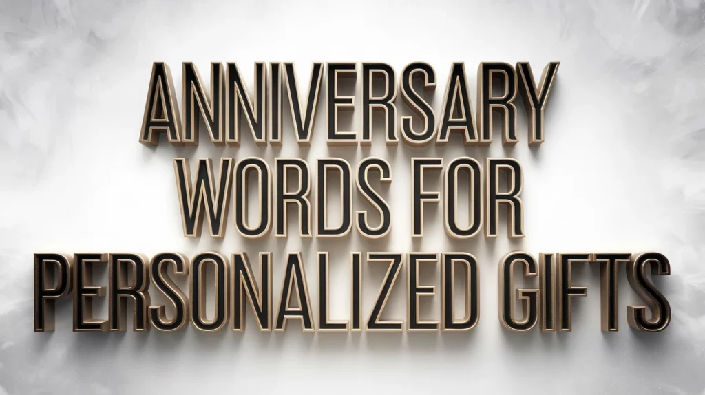 Anniversary Words for Personalized Gifts