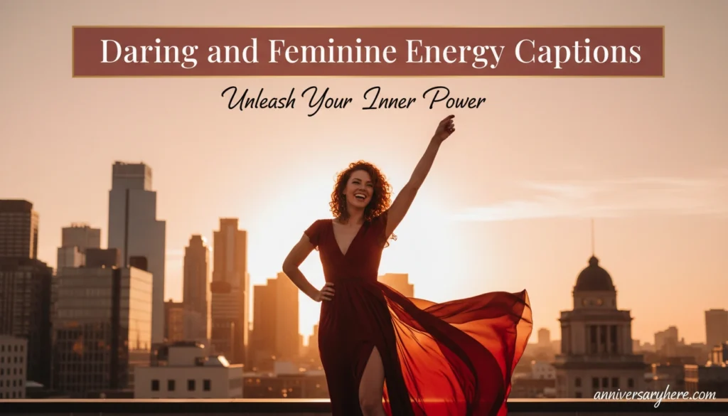 Daring and Feminine Energy Captions