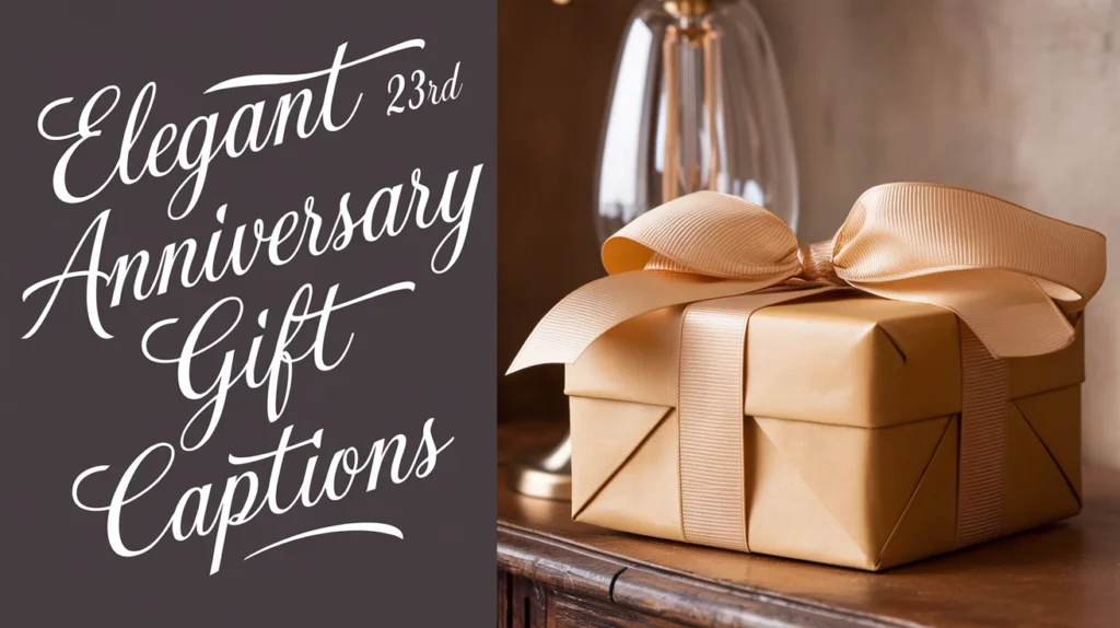 Elegant 23rd Anniversary Gift Captions