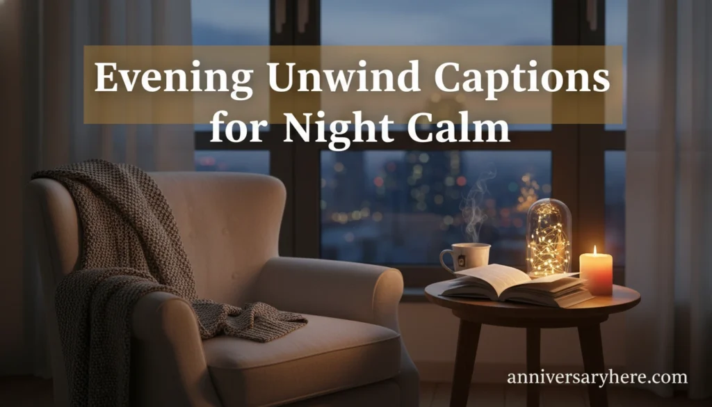 Evening Unwind Captions for Night Calm