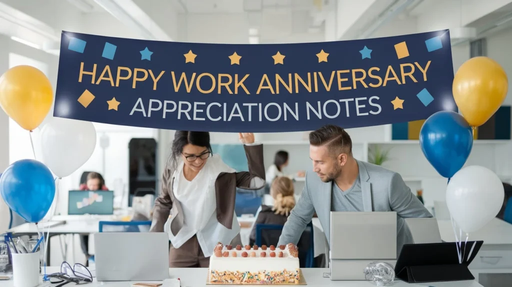 Happy Work Anniversary Appreciation Notes