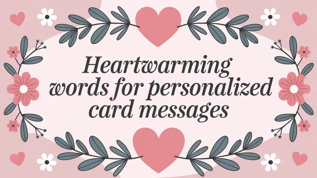 Heartwarming Words for Personalized Card Messages